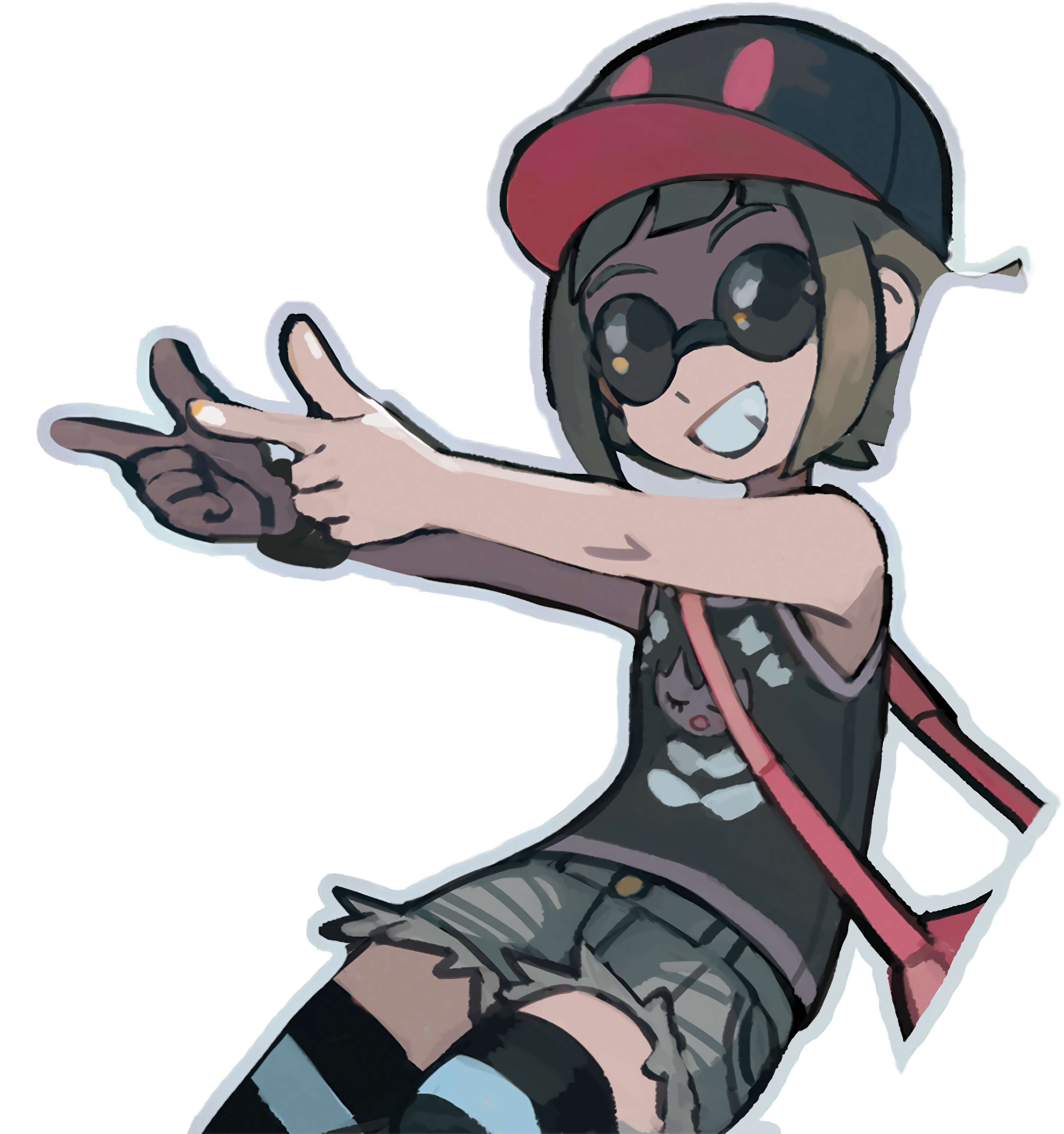 Juegos De Pokemon, Pikachu, Nintendo, Armas - Pokemon Usum Battle Agency Finger Guns (3444x3684), Png Download