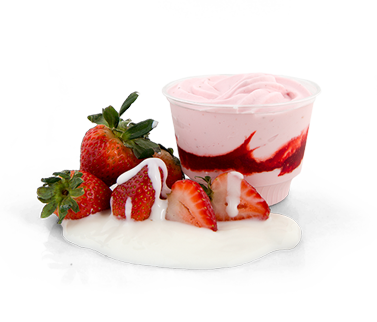 Helado Sabor - Nieve De Yogurt De Frutas (377x322), Png Download