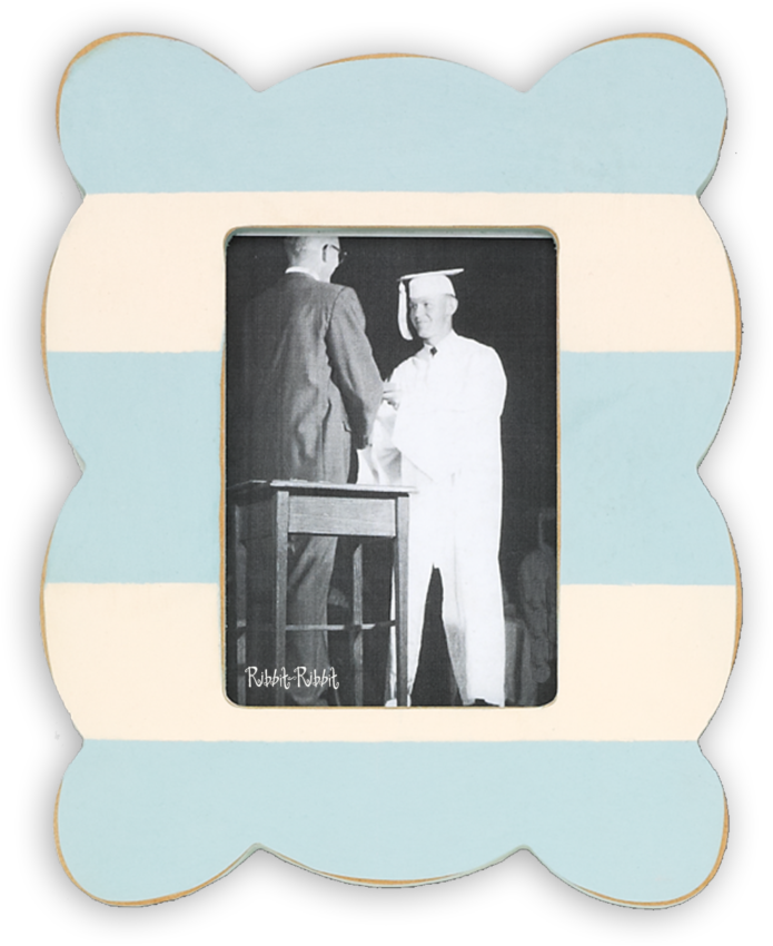 Scallop Stripe Sky - Stripe Scallop Linen Picture Frame (1024x1024), Png Download