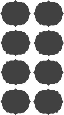 Floral Scallop Chalkboard Labels - Dalle Anti Vibration Leroy Merlin (450x450), Png Download