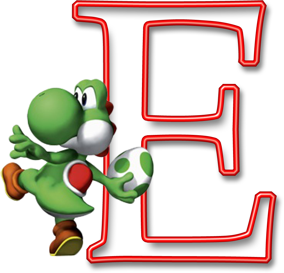 E Mario Bross Mario - Letra E Mario Bros (976x937), Png Download