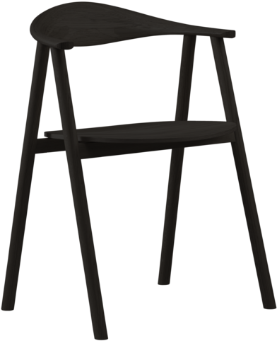 Swing Dining Chair - Krzeslo Dab Czarny (600x600), Png Download