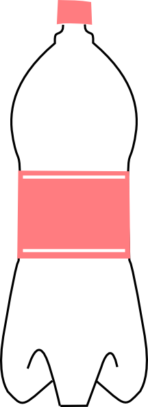 Pink Water Bottle Clip Art - Pink Water Bottle Clipart (216x592), Png Download