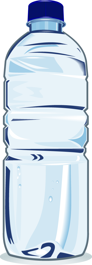 Kids Water Bottle Clip Art - Water (381x1093), Png Download