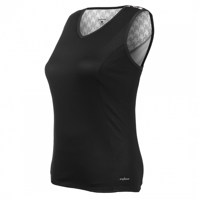 Shebeest Plus Size Easy V Sleeveless Jersey - Shebeest Easy S Houndstooth Sleeveless (650x650), Png Download