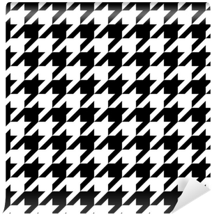 Houndstooth Pattern, Seamless Illustration Wall Mural - Houndstooth (400x400), Png Download