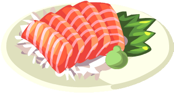 Salmon Sashimi - Sashimi Png (357x357), Png Download