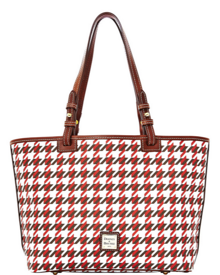 Dooney & Bourke Houndstooth Small Tote - Dooney Bourke Zip Top East West Shopper Shoulder Bag (680x544), Png Download
