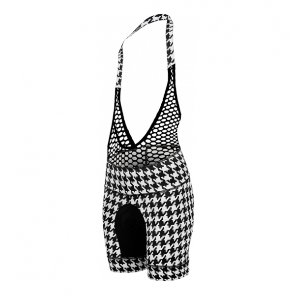 Shebeest Petunia Houndstooth Bib Shorts - Planetary Cycles (600x600), Png Download