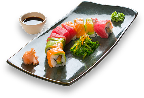 Rainbow Roll - Alaska Roll Wagamama (560x560), Png Download