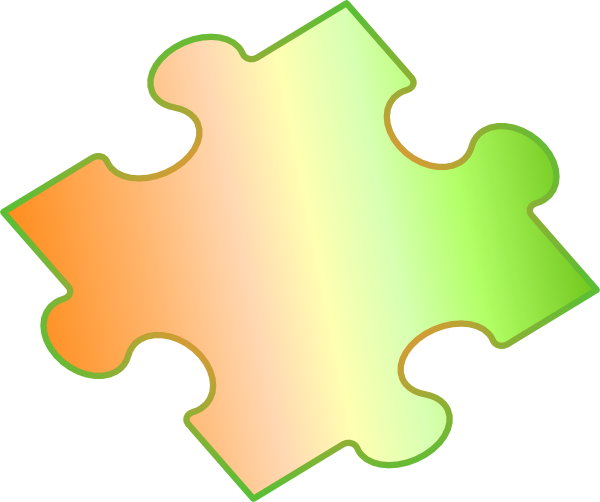 How To Set Use Small Gradient Puzzle Piece Icon Png - Areaware Gradient Puzzle (600x502), Png Download