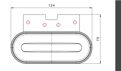 Lg152 Led Red Marker Light - Circle (500x500), Png Download