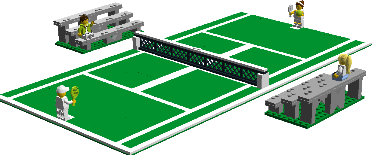 Tennis Court - Indoor Games And Sports (1271x531), Png Download