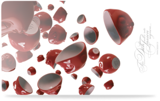 T040109 Schnittenbretchen Lass Es Rote Tassem Regnen - Fiftyeight Geschnitte Brett ́sche Lass Es Tassen Regnen (416x416), Png Download