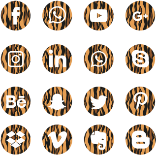Social Media Icons Set Logo Símbolosocial Medios De - Social Media Icons Gray Png (360x360), Png Download