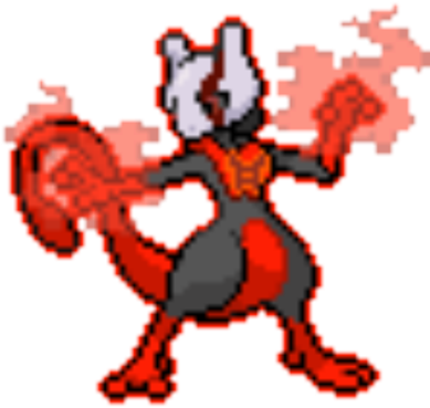Rage Mewtwo - Superhero Aura Pokemon In Project Pokemon (420x420), Png Download