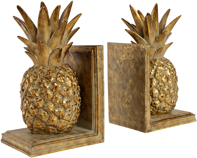 Côté Table Gold Pineapple Book Ends - Book (900x670), Png Download
