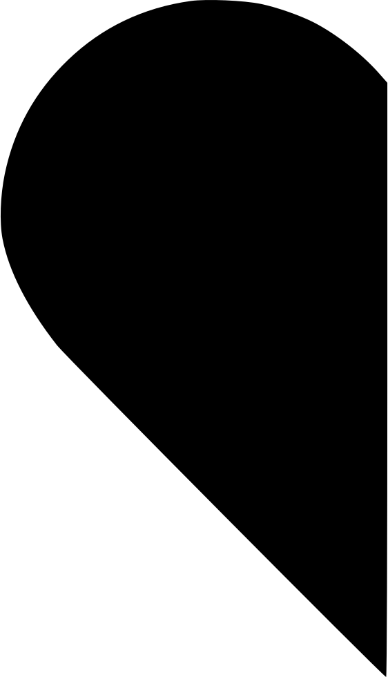 Heart Half - - Half Black Half White Heart (562x980), Png Download