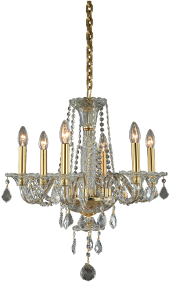 Gold - Chandelier (300x450), Png Download