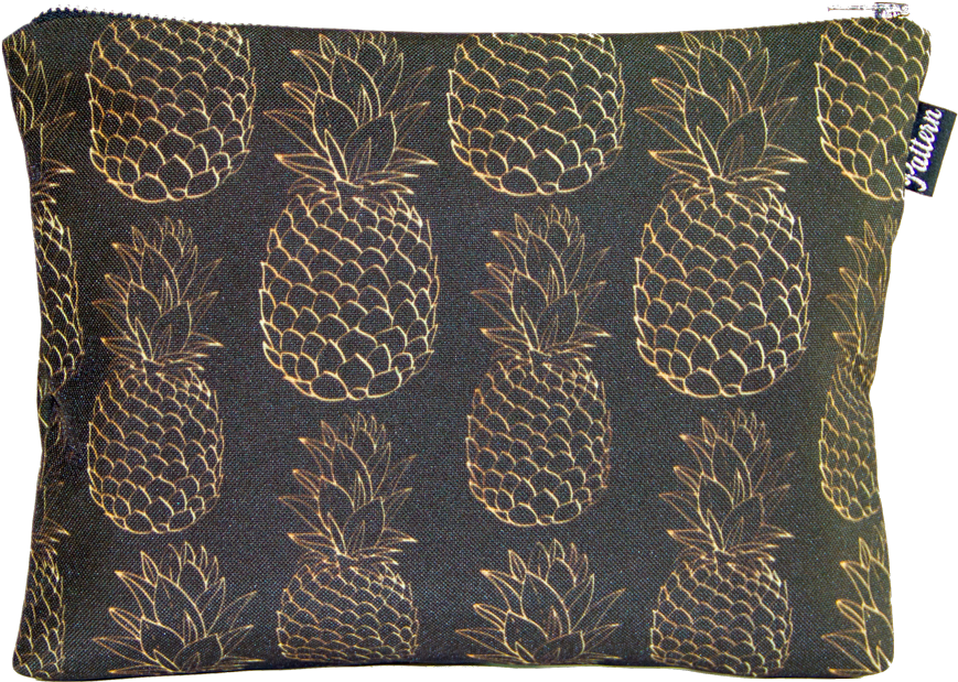 Gold Pineapples Scene Pouch - Iphone 7 Case: Klepsidra's Exotic Seamless Pattern (895x895), Png Download