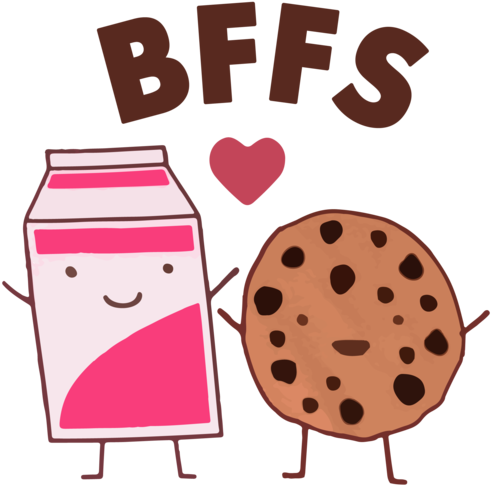 Milk And Cookie Bff (500x500), Png Download