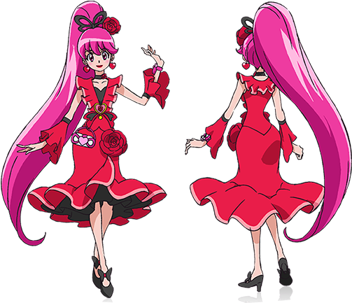 Cherry Flamenco - Happiness Charge Precure Cure Lovely Cherry Flamenco (674x434), Png Download