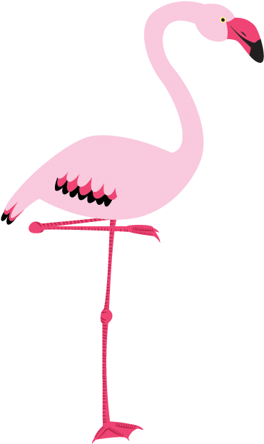 Pink Flamingo Wall Art Decal - Pink Swan (374x630), Png Download