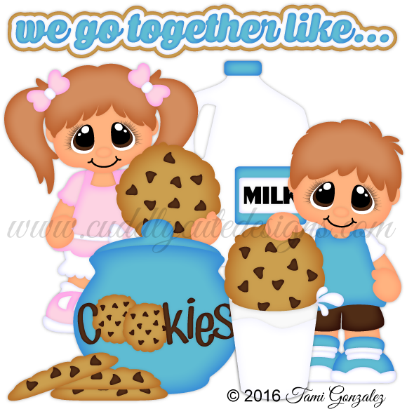 Milk And Cookies (600x600), Png Download