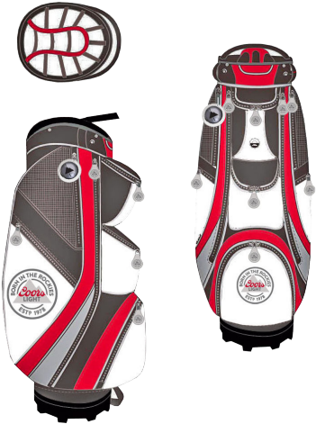 Coors Light - Coors Light Peak Cart Golf Bag (400x501), Png Download