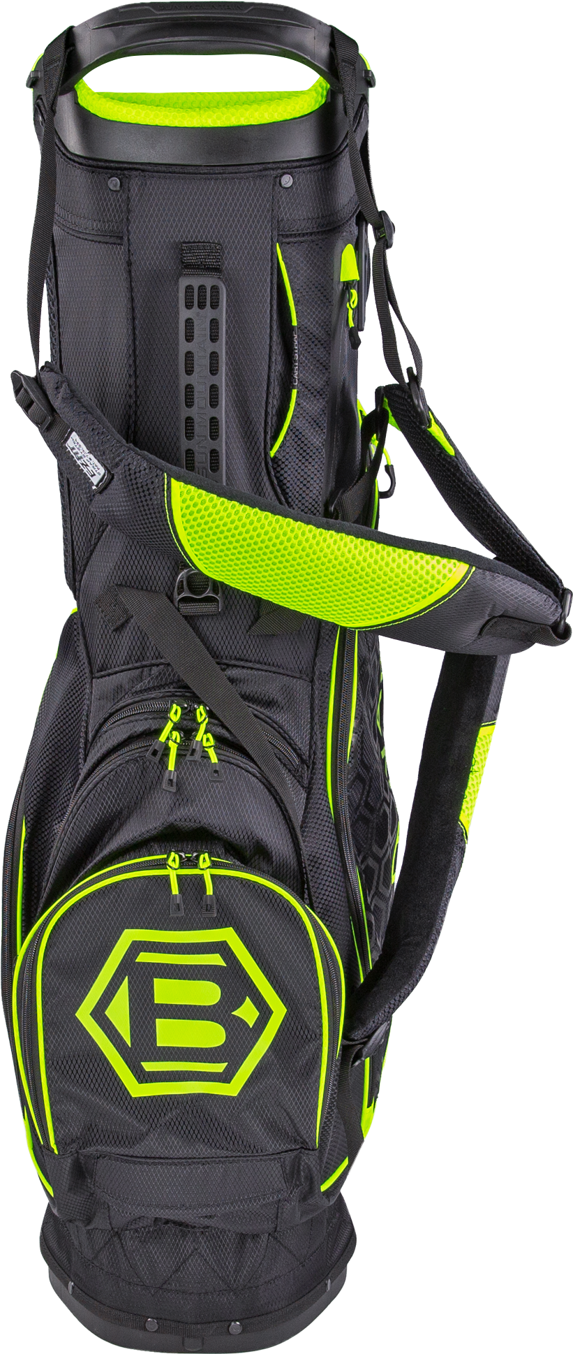 Black & Electric Yellow Stand Golf Bag - Golf Bags (2048x2048), Png Download