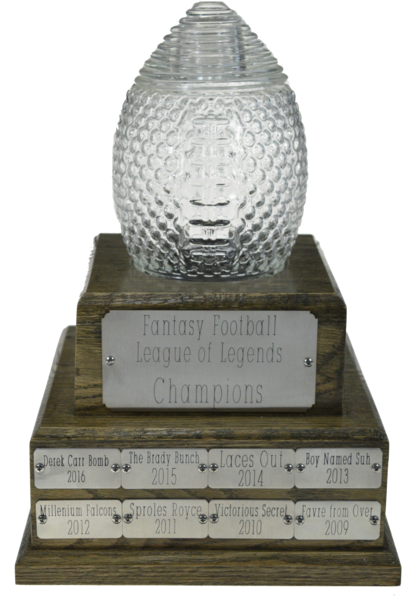 Perpetual Fantasy Football Trophy Decanter - Perpetual Fantasy Football Trophy Decanter - Pass Along (423x600), Png Download