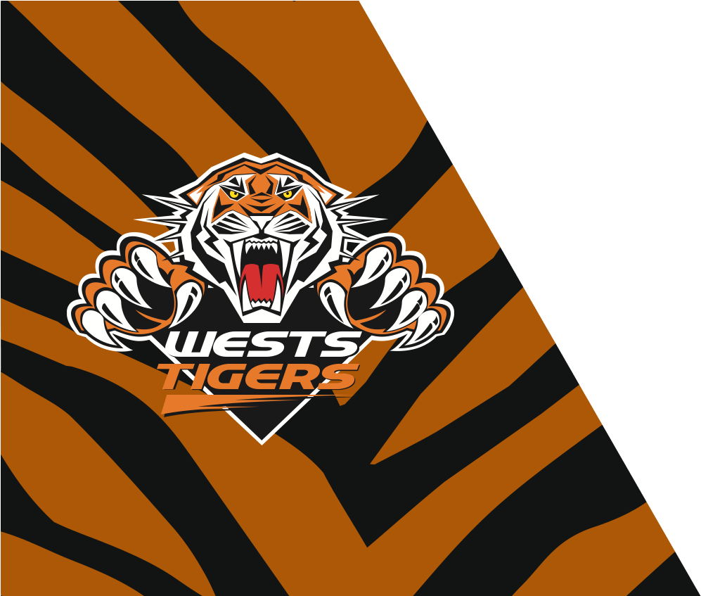 Wests Tigers Logo - Wests Tigers Itag Game Day Decal (1504x846), Png Download