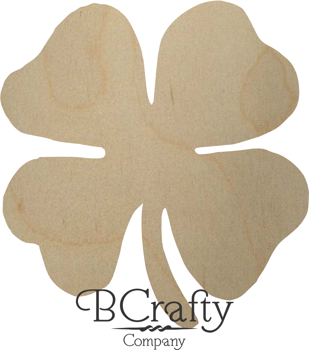 Wooden Four Leaf Clover Cutout - Four-leaf Clover (1124x1690), Png Download