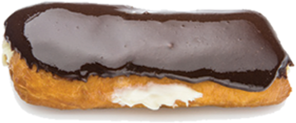Chocolate Long John W Cream - Long Chocolate Donut (600x600), Png Download