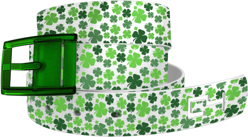 Tap To Expand - C & C Shamrock St Patrick's Day Belt - Green Clovers (1024x1024), Png Download