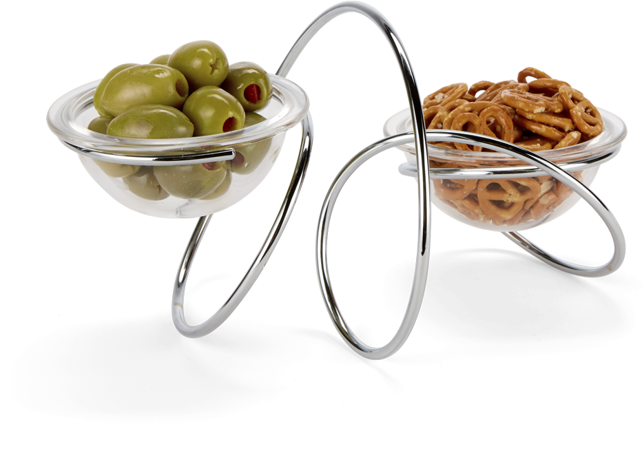 Double Bowl - Black+blum Loop Maison (double Loop Bowl) (500x500), Png Download
