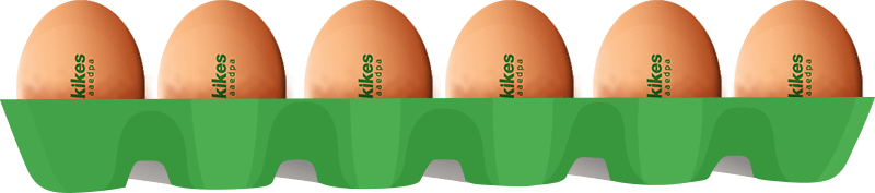 Empaque - Cubeta De Huevos Kikes (800x177), Png Download