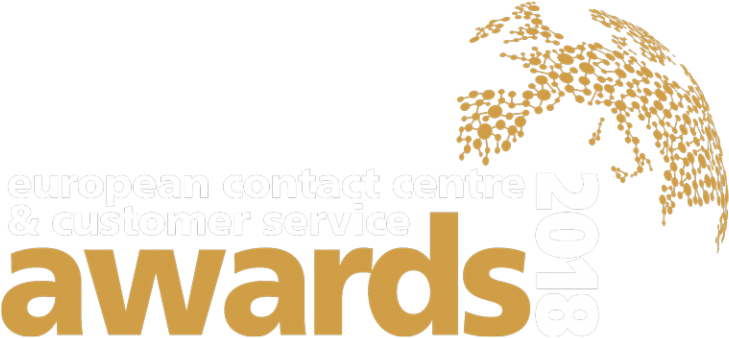 Ecccsa Logo 2018 Gold On Blue - European Contact Centre And Customer Service Awards (768x402), Png Download