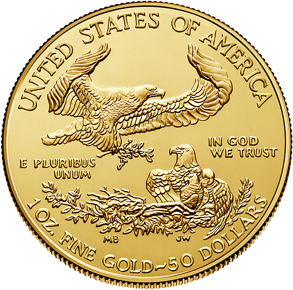 2018 1 Oz American Gold Eagle - American Gold Eagle (600x600), Png Download