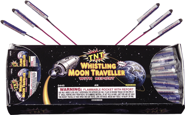 Large - Moon Rockets Fireworks (600x600), Png Download
