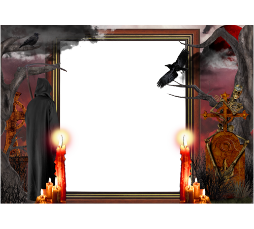 Transparent Png Image Frame Halloween Halloween Frames, - Halloween Transparent Frame (500x450), Png Download