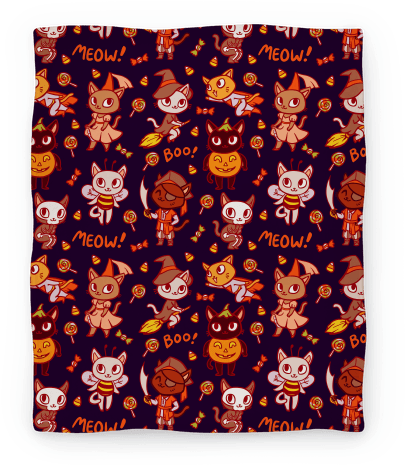 Spooky Cute Cats In Halloween Costumes Blanket - Spooky Cute Cats In Halloween Costumes Tote Bag: Funny (484x484), Png Download