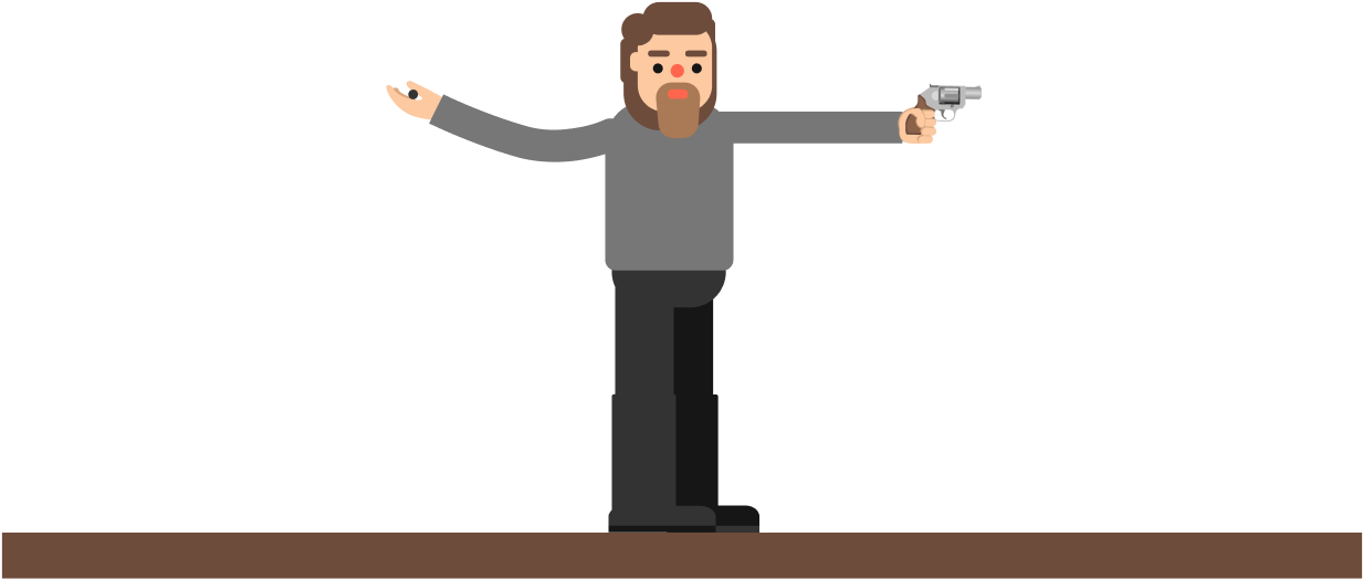 Compare The Air Resistance Acting On The Bullets - Cartoon (1232x536), Png Download