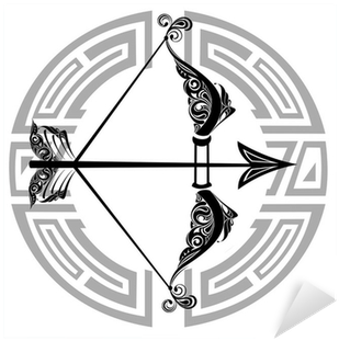 Zodiac Wheel With Sign Of Sagittarius Sticker • Pixers® - Claddagh High Point (400x400), Png Download