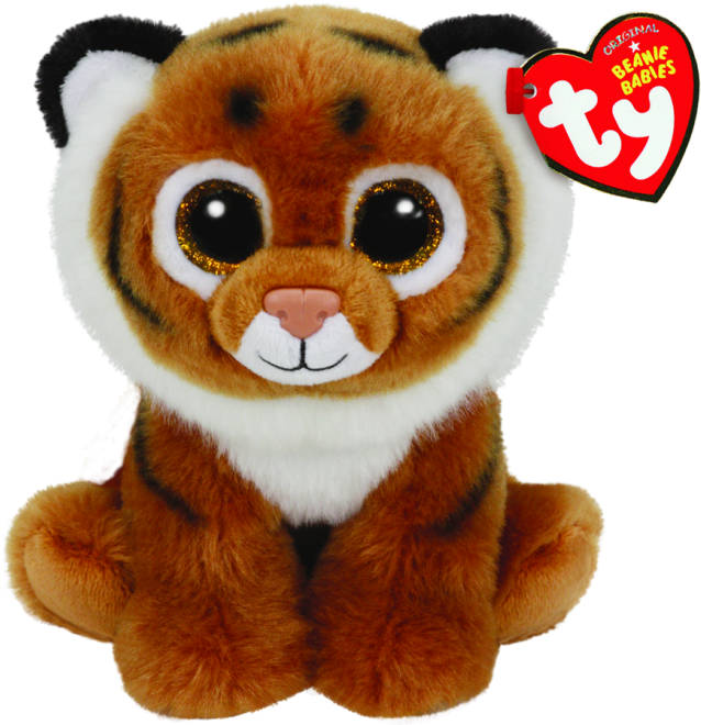 Tiggs The Brown Tiger Beanie Babies - Ty Toys Beanie Boos Tigers (650x661), Png Download