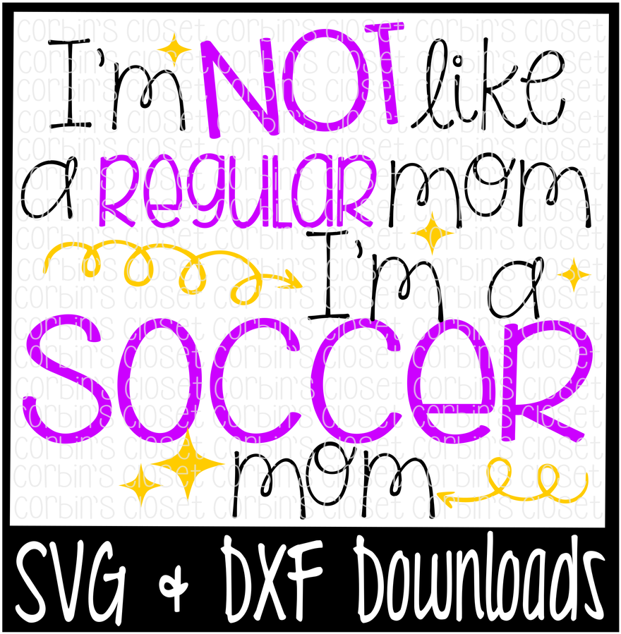 I'm Not Like A Regular Mom I'm A Soccer Mom Cutting - Little Brother Biggest Fan Football Svg (1400x932), Png Download