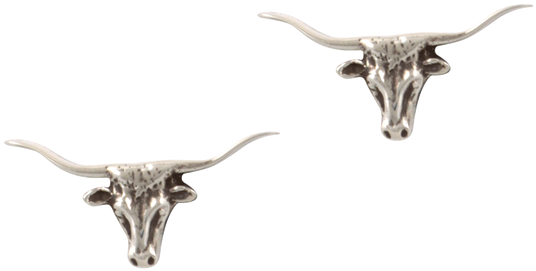 Pinto Ranch Longhorn Silver Cufflinks - Pinto Ranch (544x800), Png Download