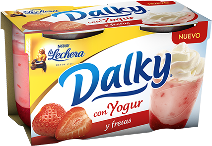 Dalky Con Yogur Y Fresas - La Lechera (500x400), Png Download