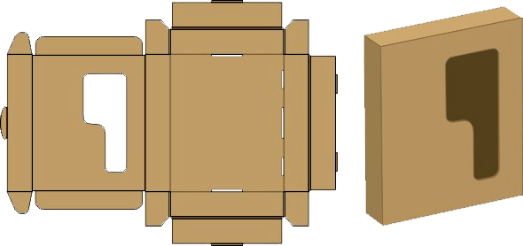 Troquel Para Caja De Pizza (590x278), Png Download