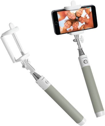 Puregear Selfie Stick - Puregear - Bluetooth Selfie Stick - Gray (500x500), Png Download